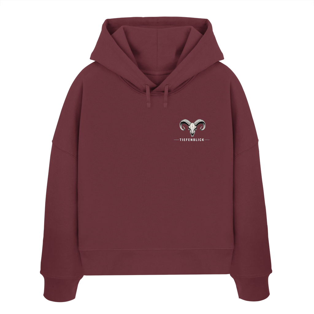 Tiefenblick Skelett Fun - Womens Organic Boxcut Hoodie