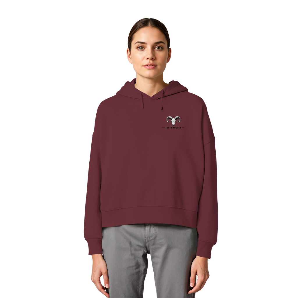 Tiefenblick Wandern Herz - Womens Organic Boxcut Hoodie