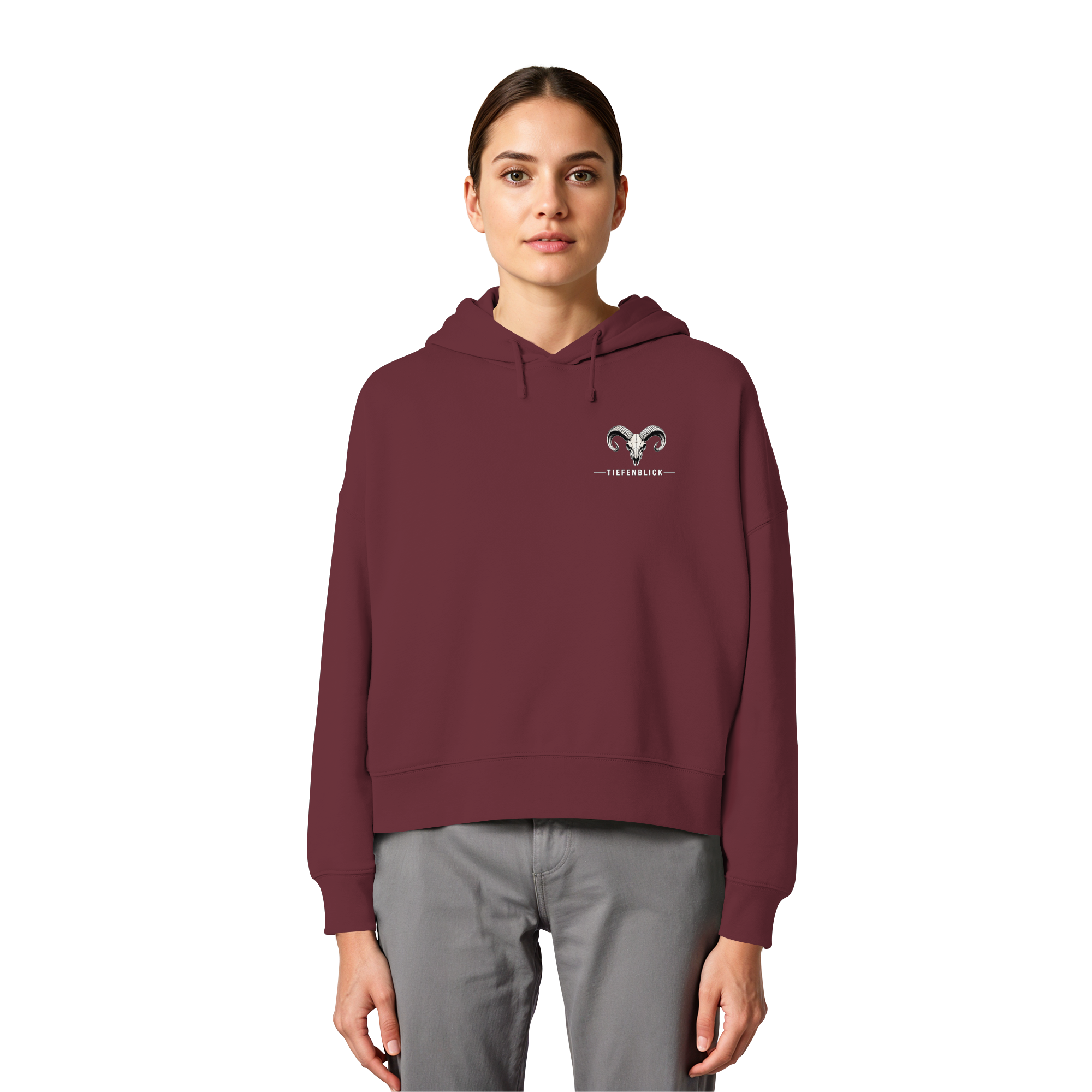 Tiefenblick Skelett Fun - Womens Organic Boxcut Hoodie