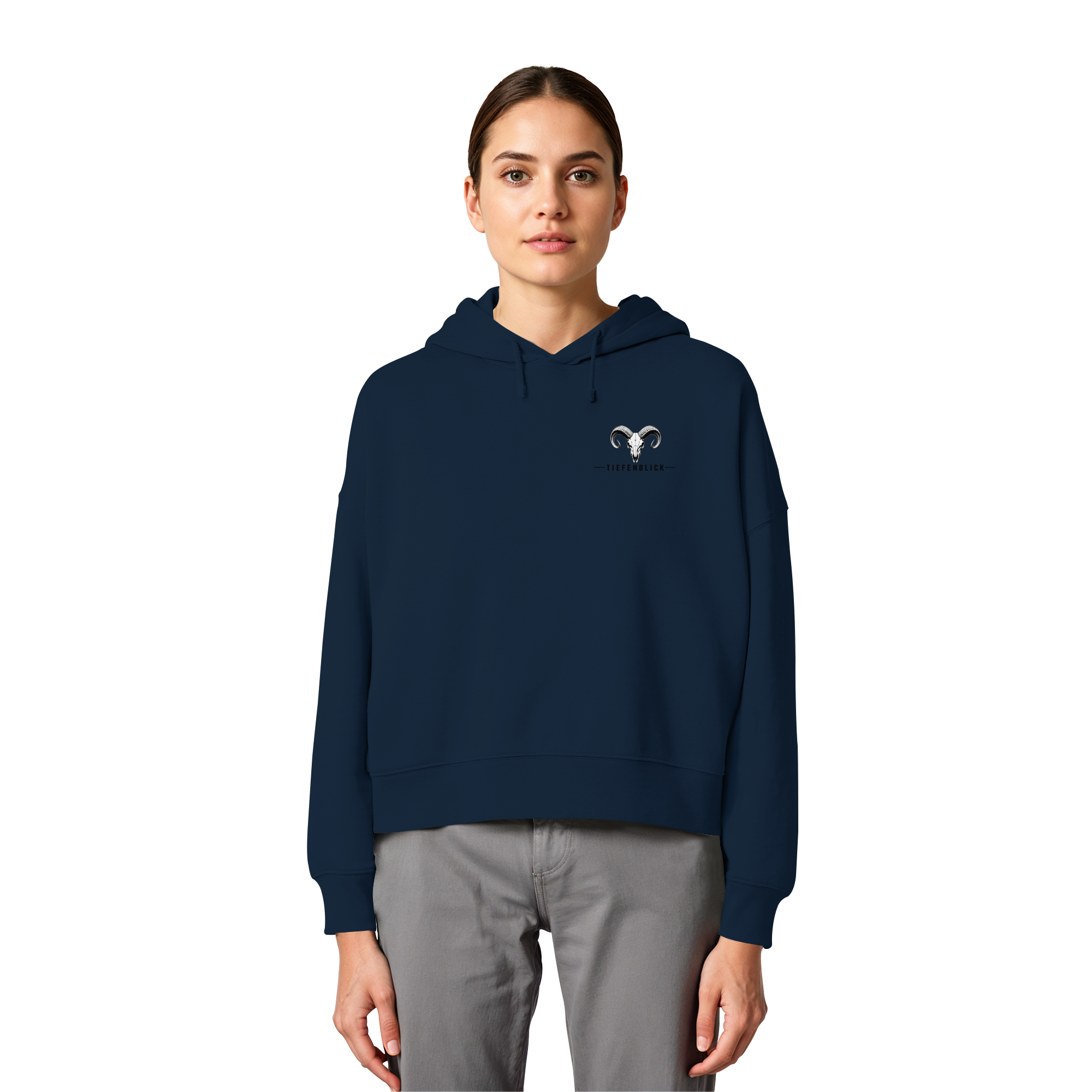 Tiefenblick Wandern Herz - Womens Organic Boxcut Hoodie