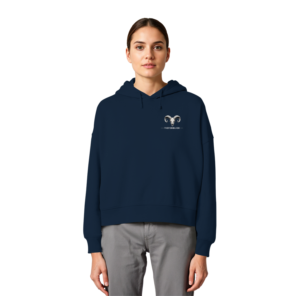 Tiefenblick Skelett Fun - Womens Organic Boxcut Hoodie