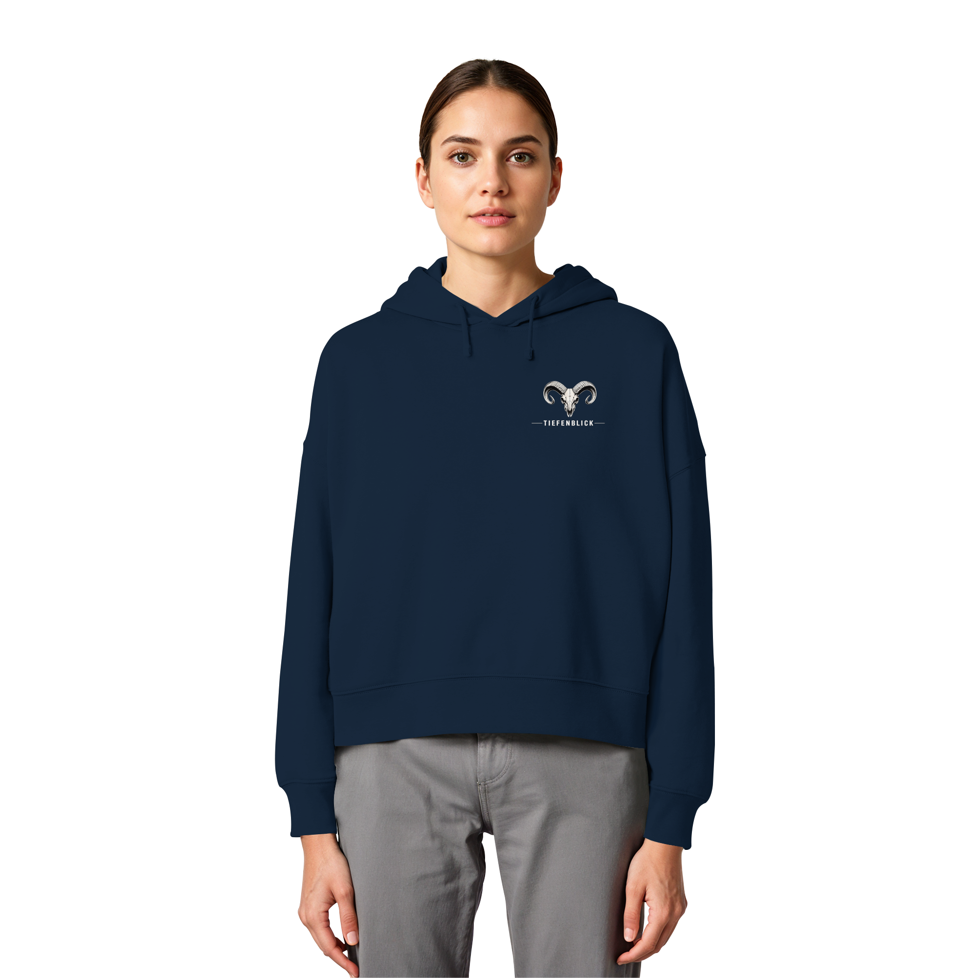 Tiefenblick Skelett Fun - Womens Organic Boxcut Hoodie