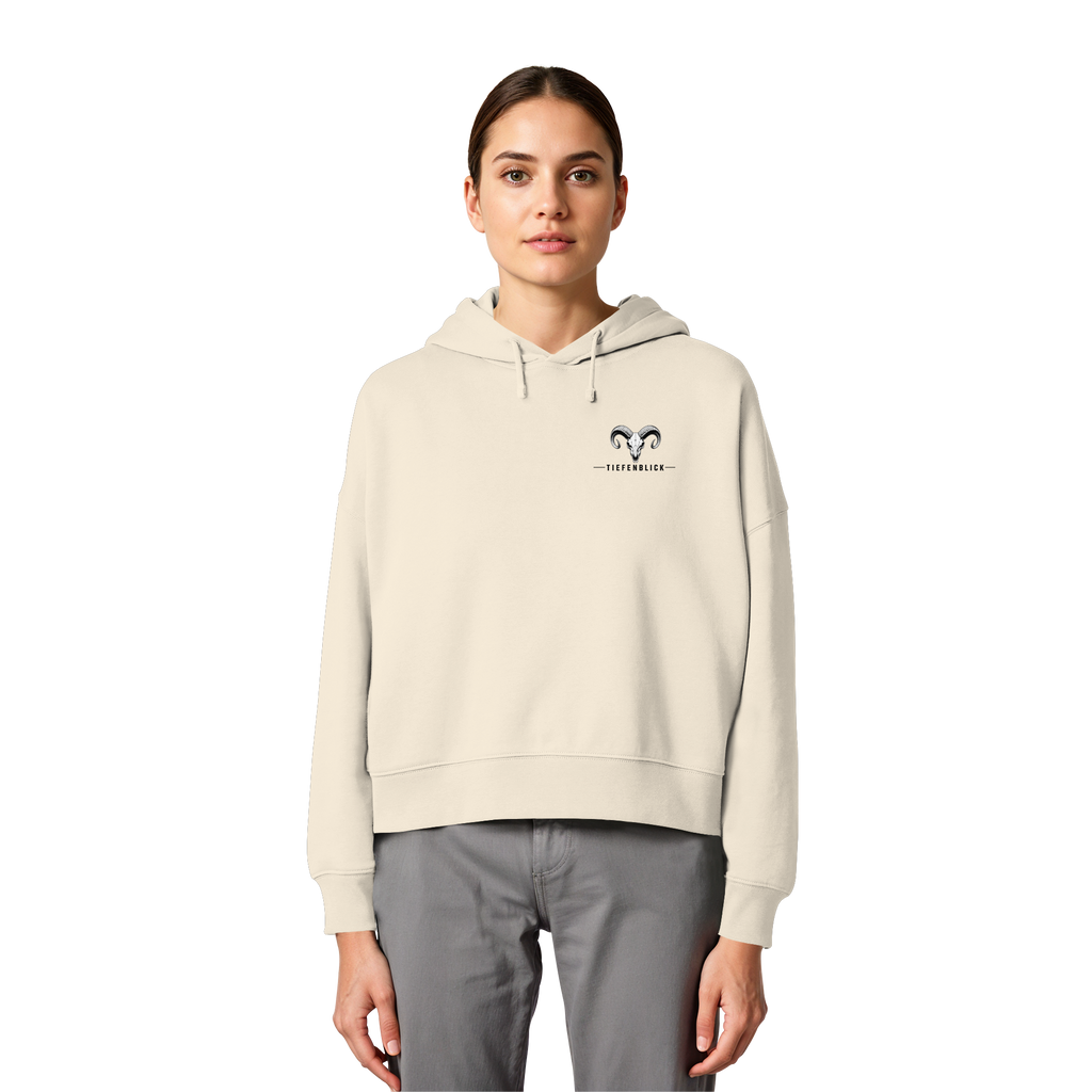 Tiefenblick Wandern Herz - Womens Organic Boxcut Hoodie