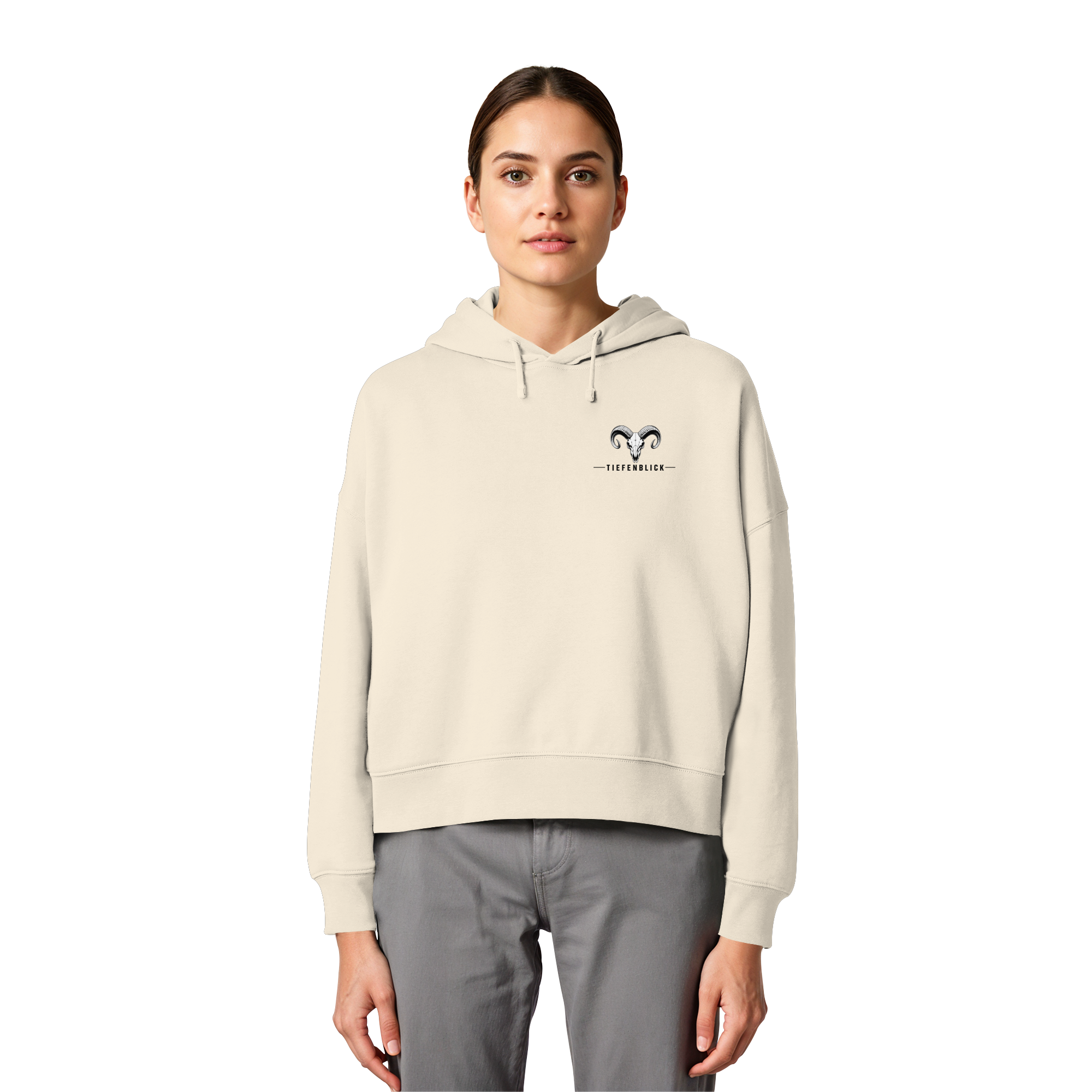 Tiefenblick Wandern Herz - Womens Organic Boxcut Hoodie